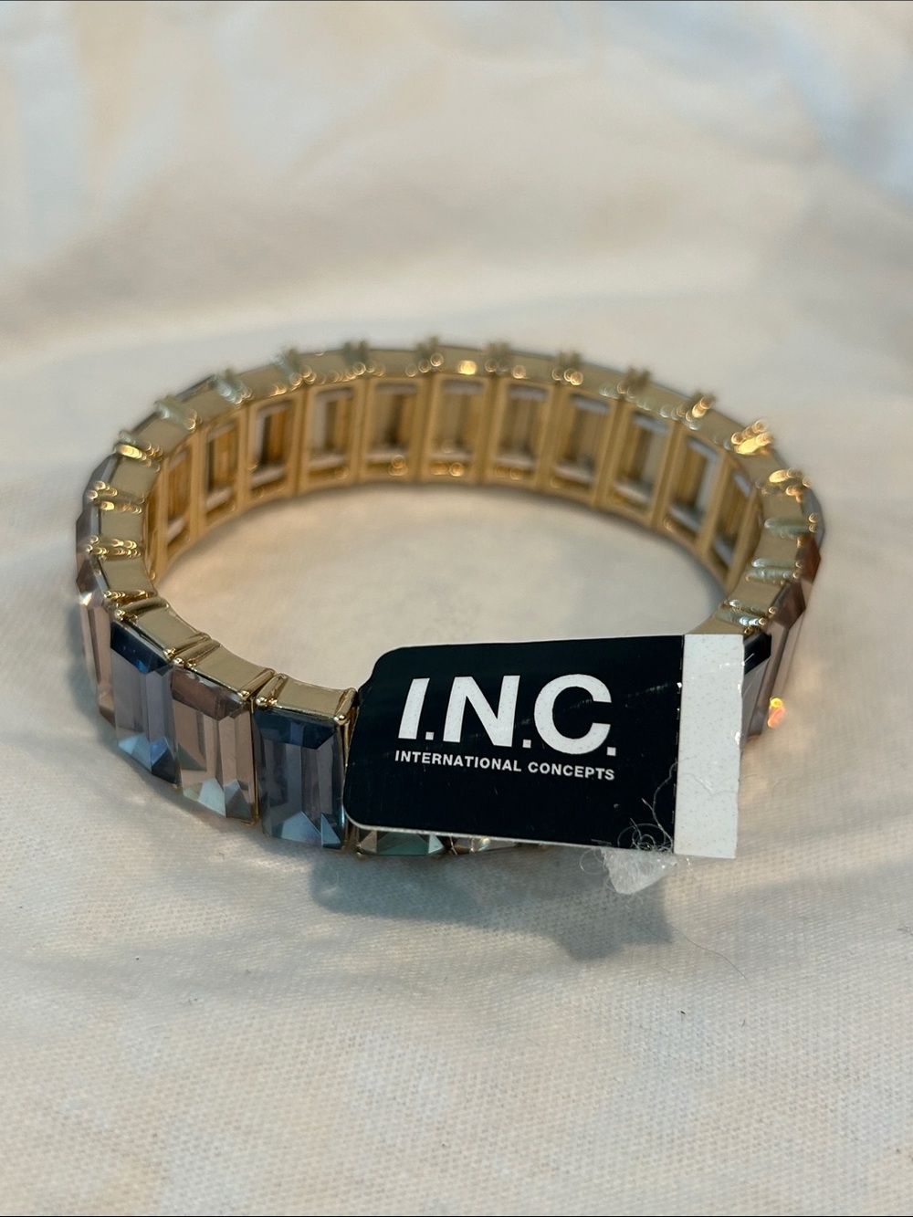 INC International Concepts Gold-Tone Bracelet with Champagne and Gray Crystals